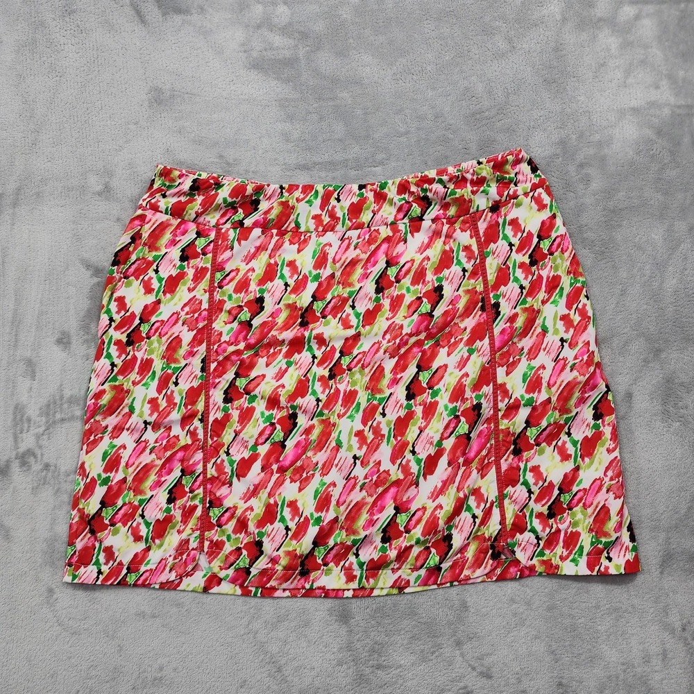 EP New‎ York Skort Womens L Multicolor Floral Athletic Golf Stretch Lined Tennis